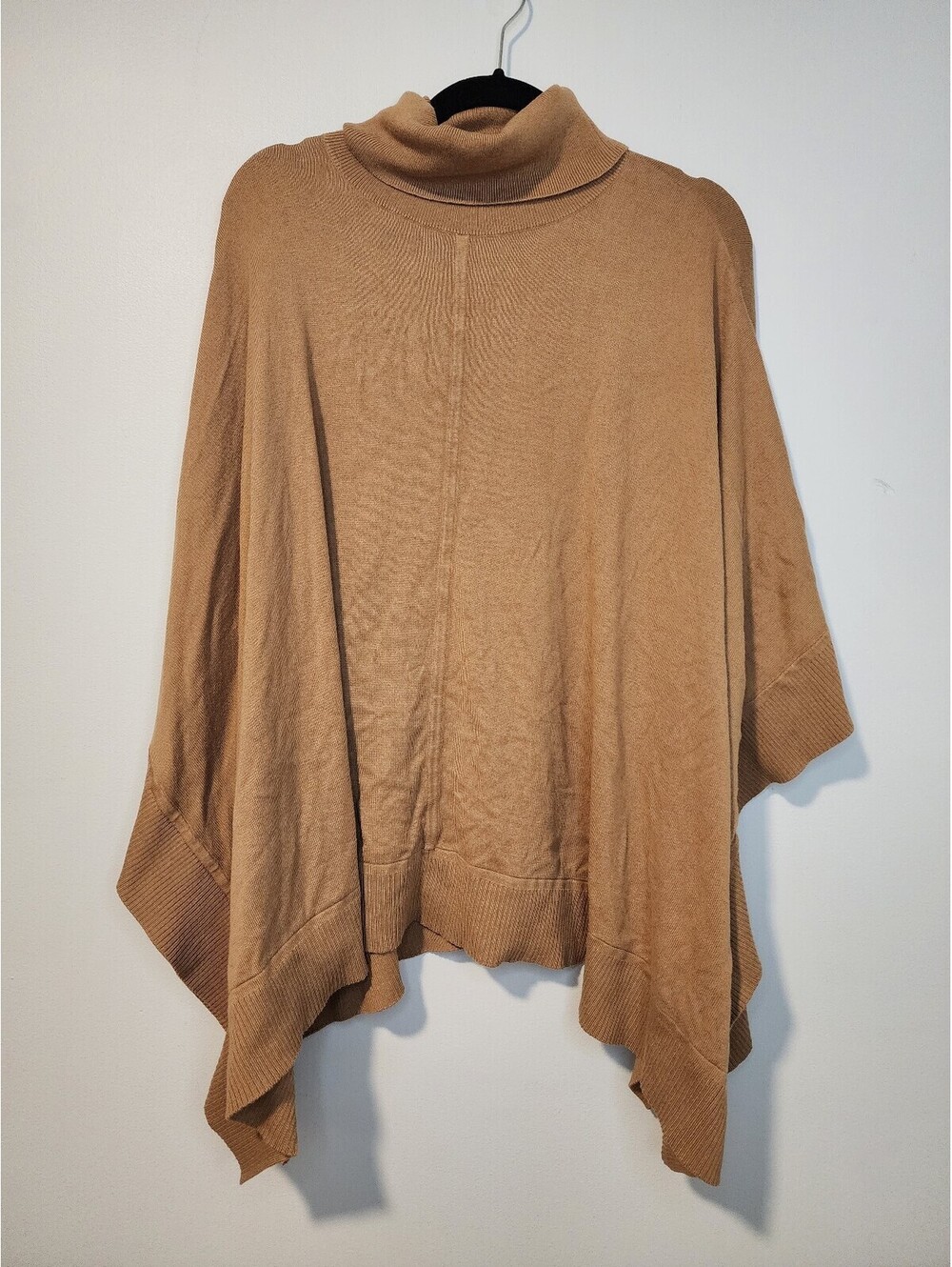 Michael Kors Camel Turtleneck Poncho Sweater S/M